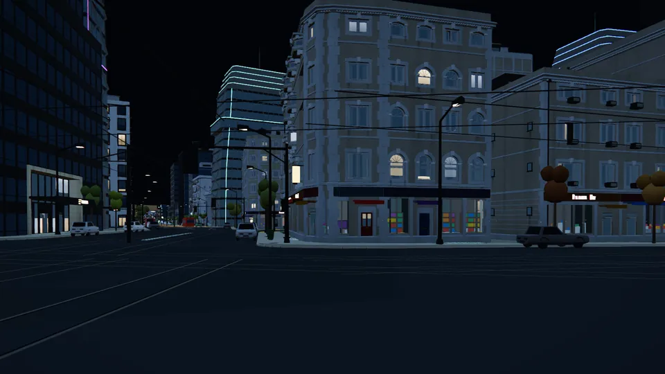 Die Innenstadt bei Nacht